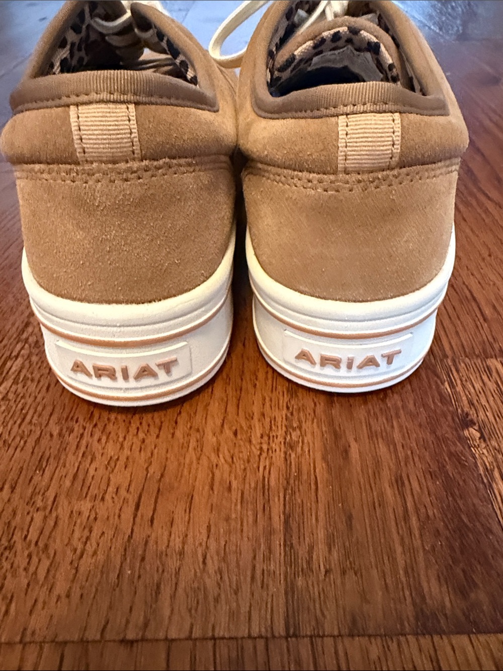 Ariat Tan Suede Low-Top Sneakers with White Soles